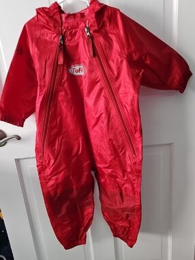 Tuffo Muddy Buddy Red Kids Raincoat One-Piece Suit